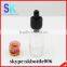 30ml clear glass bottle with child tamper proof cap for e liquid