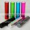 2015 Portable tube cylinder shape power bank 2600mah power bank for mobile devices