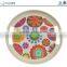 Eco-friendly Round Tray With Handles Bamboo Fiber Large Serving Tray