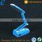 Plastic Material and Electric Power Source Blue Table Lamp