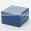 Custom logo high glossy blue jewelry box with LED light
