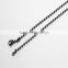 Special design 75cm black color 316 stainless steel ball chain for floating lockets