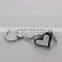 2016 Stainless Steel Silver Heart Magnetic Floating Locket Key Ring Key Chain For Woman Gift