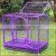 Pet Product Square Tube Dog Cage With Wheels