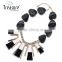 Latest Design fashion bib choker black crystal necklace female necklace jewelry