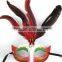 Mysterious Venetian Party Ball Half Face Feather Plastic Eye Mask