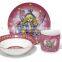 Colorful ceramic dinner sets 3 pieces children dinnerware