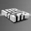Restaurant coffee table/Black and white stripes cafe table/European style dining table
