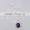 Sterling Silver Druzy Gemstone necklace