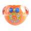Cartoon animal plastic roly-poly toy with light and music