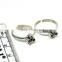 Beautiful Pair !! Red Onyx_Green Onyx_White CZ 925 Sterling Silver Toe Ring, 925 Silver Jewelry, For Beautiful Foot