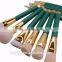 Hot Sell Professional Bamboo Handle High-quality 15PCS Real Goats Hair Makeup Brush Set With Pouch