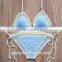 crochet hand knitted triangle bikini, fashion ladies handmade crochet bikini