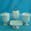 Chaozhou factory  Customized logo white ceramic 5 pieces bathroom set