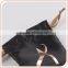 cusotm flet black draw string jewelry pouches