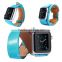 New 1:1 Original Quality Cuff Bracelet Strap Leather Watchband for Apple Watch Band 42mm 38mm With Metal Adapters