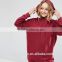 wholesale hoodies dropped shoulder long sleeve plain red oversized pullover hoodies for women