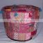 Handmade Pouf Ottoman Hand Embroidered Patchwork Pouf Cover Bohemian Pouffe Cover Indian Ottoman Round Stool Home Decor Pouffe