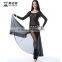 Wuchieal Sexy Fashion Belly Dance Long Dress for Women, Elegant Belly Dance Costume