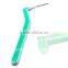 L shape dental disposable interdental brush with 0.7mm brush size