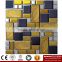 IXGC8-038 Electroplated Color Glass Mix Ceramic Mosaic Tiles for wall mosaic art decoration From Imark