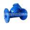 Cast iron/ductile iron y type strainer with flange ends