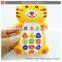 Lovely tiger baby learning mobile phone toys with music & light