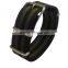Black Grey Black Gray Stripe Nylon Canvas Wrist Watch Band