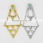 Fashion Fancy Tassels Crystal Drop Chandelier Metal Stud Earrings