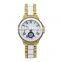 gold stainless steel women geneva wrist watches