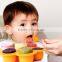 Multifunctional Round Shape 7 Cavity Ice Popsicle Mold and Baby Feeding Silicone Plate