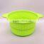 silicone vegetable colanders silicone folding basket strainers