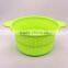 Silicone Vegetable Colanders Silicone Folding Basket Strainers