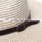 2016 simple belt paper straw panama fedora hats