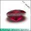 Checkboard oval shape red color synthetic ruby stone