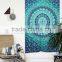 Ethnic Elephant Good Luck Hippie Gypsy Mandala Indian Ombre Wall Art Twin Cotton Boho Wall Hanging Tapestry