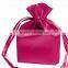silver wholesale satin party bags with sliding ribbon