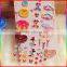 hamburger and ice cream pattern puffy sticker for boys and girls