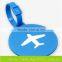 2015 new and hot unique airplane shape sillicone luggage tags