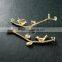 10x35mm 14K light gold plated bird on flower tree branch DIY pendant charm supplies 1850186
