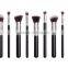 Pro 10 Pcs Makeup Brush Set, Black Handle Best Selling
