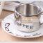 promotional custom double wall stainless steel coffee mug with handle