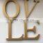 freestanding wooden letter golden wooden letter