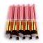 Pink and gold handle Import Synthetic hair 10pcs makeup brushes