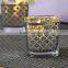 Cube candle holder,plated glass candle holder,sqaure votive candle jar.