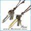 Wholesale Bronze Tone Anchor Pendant Necklace Brown Adjustable Vintage Leather Cord Necklace