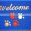 Blue Cartoon Printed Durable Ployester Washable Floor Mat
