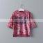 2017 Girls pullover velvet short sleeve t shirt childrens plain hip hop T-shirt