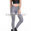 MGOO 2017 Fashion Manufacturer Custom Jersey Leggings 90 Polyester 10 Spandex Leggings Grey Mermaid Scale Print