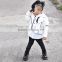 1-7 years 2017 New Wholesale Cotton Autumn Full Sleeves PU Black White Boys Girls Jackets (pick size color )